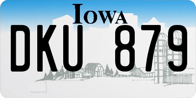 IA license plate DKU879