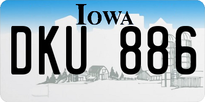 IA license plate DKU886