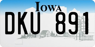 IA license plate DKU891