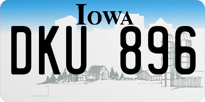 IA license plate DKU896