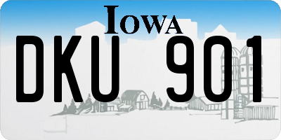 IA license plate DKU901