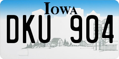 IA license plate DKU904