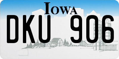 IA license plate DKU906