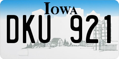 IA license plate DKU921