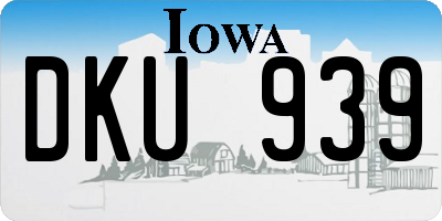 IA license plate DKU939