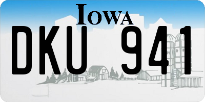 IA license plate DKU941