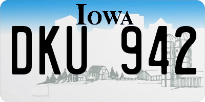 IA license plate DKU942