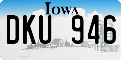 IA license plate DKU946