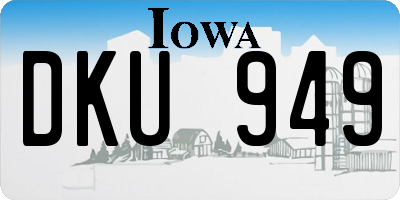 IA license plate DKU949