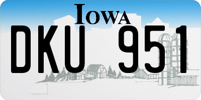 IA license plate DKU951