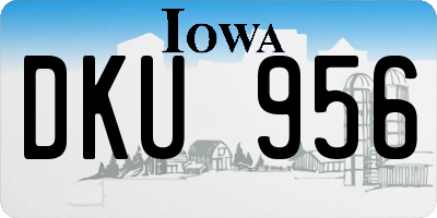 IA license plate DKU956