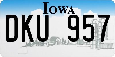 IA license plate DKU957