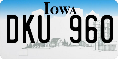 IA license plate DKU960