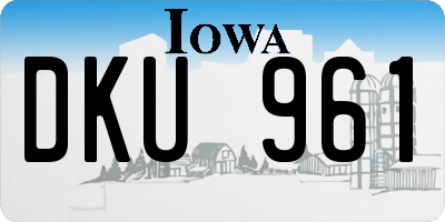 IA license plate DKU961