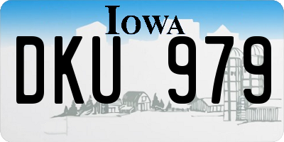 IA license plate DKU979