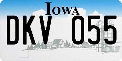 IA license plate DKV055