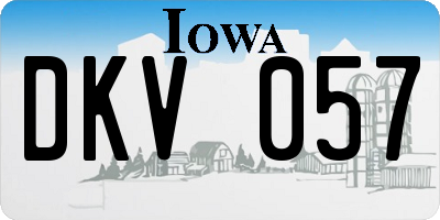 IA license plate DKV057