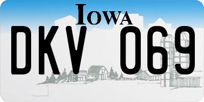 IA license plate DKV069