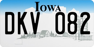 IA license plate DKV082