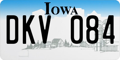 IA license plate DKV084
