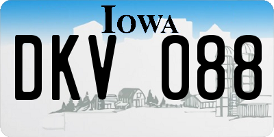 IA license plate DKV088