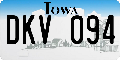 IA license plate DKV094
