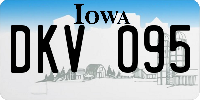 IA license plate DKV095