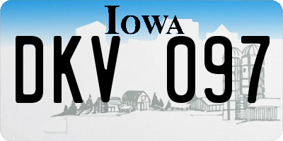 IA license plate DKV097