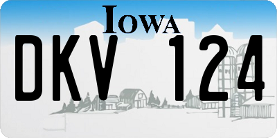 IA license plate DKV124