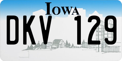 IA license plate DKV129