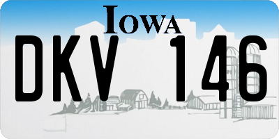 IA license plate DKV146