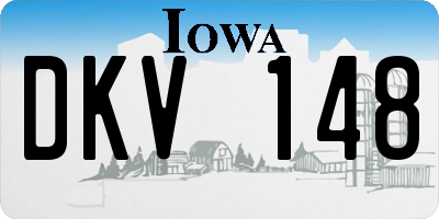 IA license plate DKV148