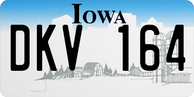 IA license plate DKV164