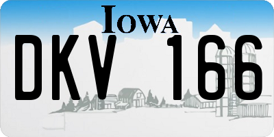 IA license plate DKV166