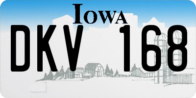 IA license plate DKV168