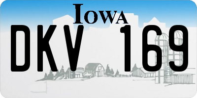 IA license plate DKV169