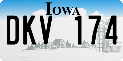 IA license plate DKV174