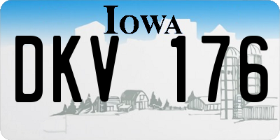 IA license plate DKV176