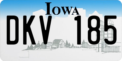 IA license plate DKV185