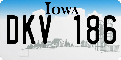 IA license plate DKV186