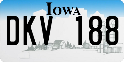 IA license plate DKV188