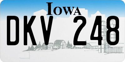 IA license plate DKV248