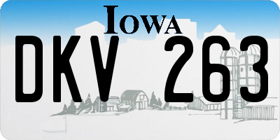 IA license plate DKV263