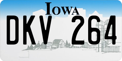 IA license plate DKV264