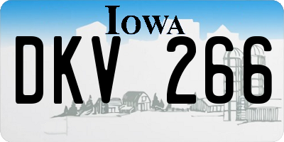 IA license plate DKV266