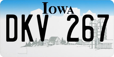 IA license plate DKV267