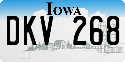 IA license plate DKV268