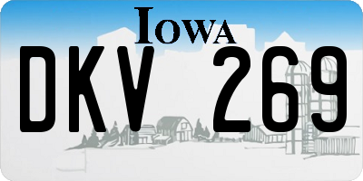 IA license plate DKV269