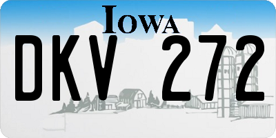 IA license plate DKV272