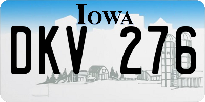 IA license plate DKV276